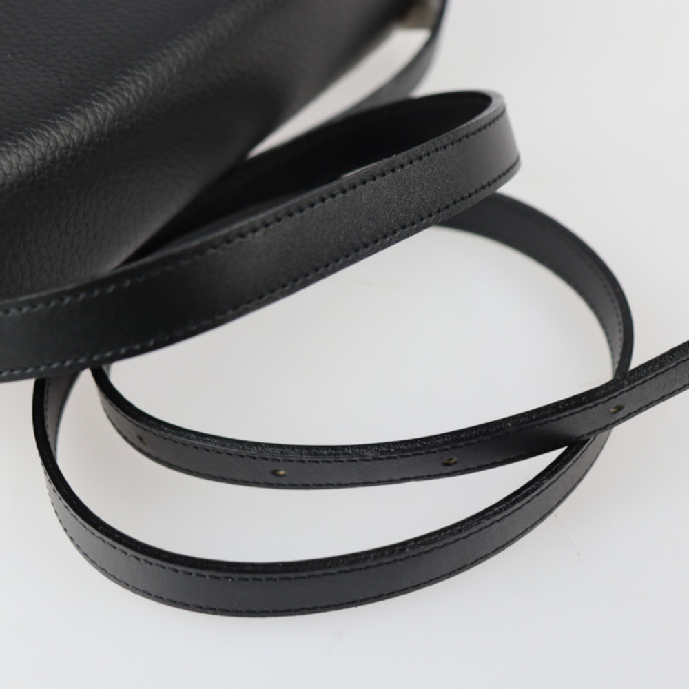 Burberry Shoulder Bag Gold Hardware Pochette Leather Black - Picture 5 of 9